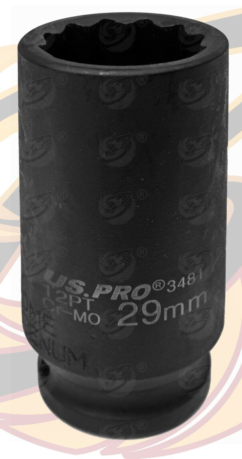 US Pro 29mm 1/2" Drive 12 Point Deep Impact Socket ( Single ) 3481
