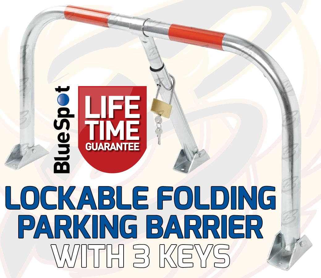 BLUESPOT LOCKABLE FOLDING PARKING BARRIER