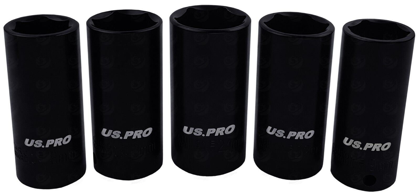 US Pro 10 Piece 3/8" Drive 6 Point Deep Impact Sockets 10mm - 24mm 1680