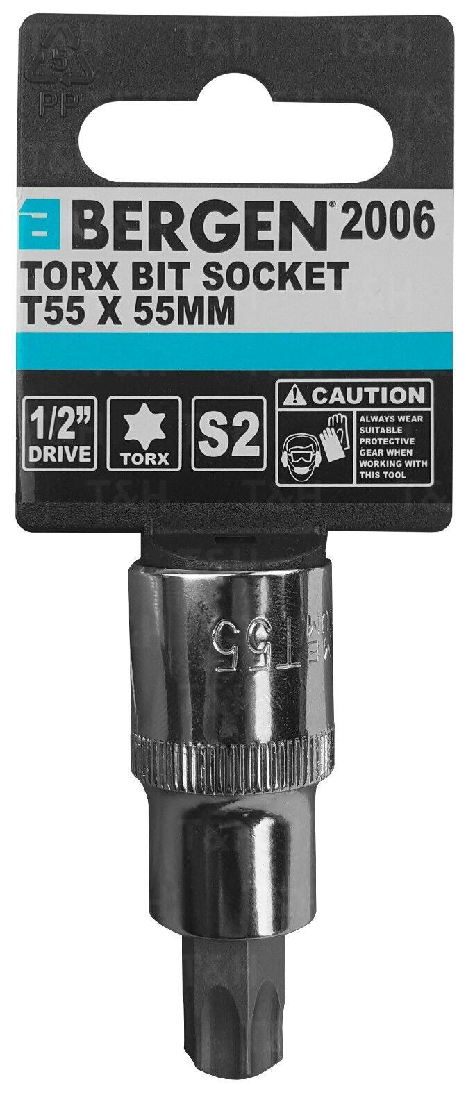 US PRO T55 1/2" DRIVE 55MM LONG TORX BIT SOCKET ( SINGLE )