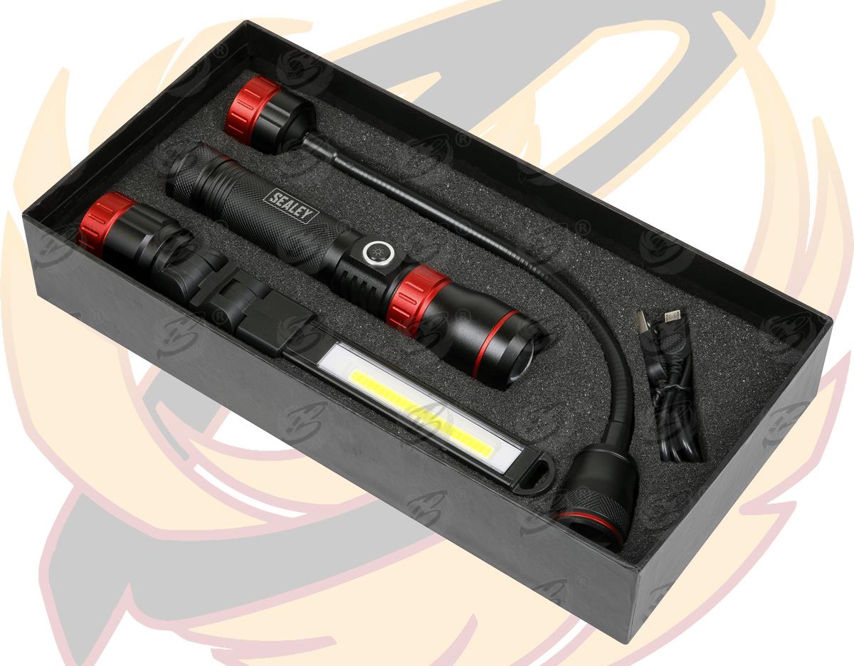 SEALEY RECHARGEABLE COB LED INTERCHANGEABLE WORK LIGHT