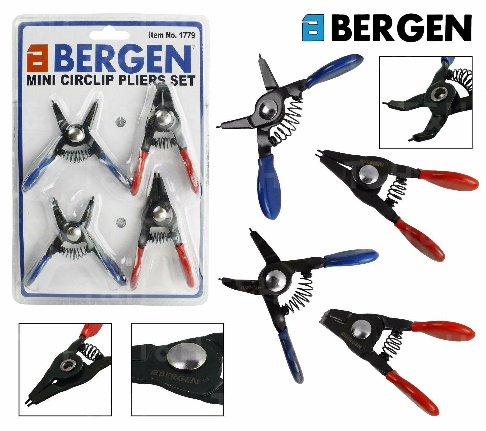 US PRO 4PCS MINI CIRCLIP PLIER SET