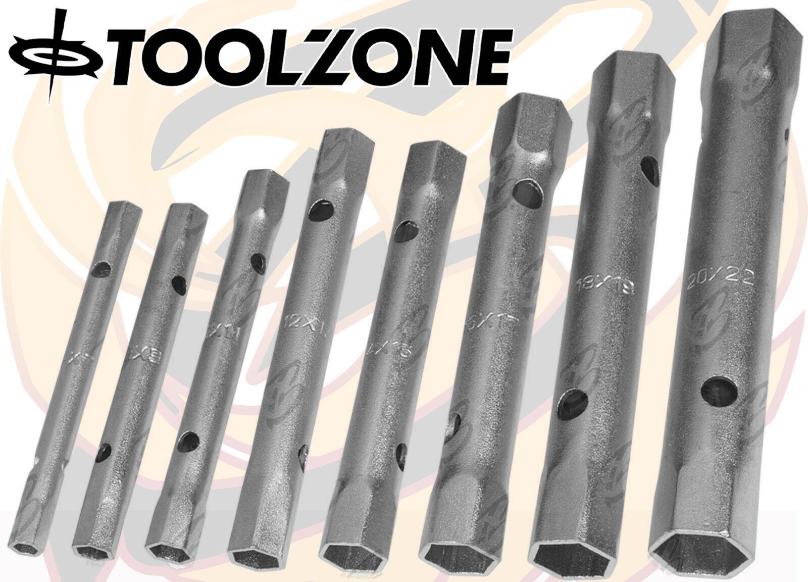 TOOLZONE 8PCS TUBULAR BOX SPANNERS 6MM - 22MM