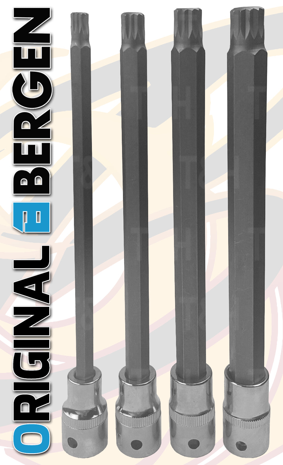 BERGEN 26PCS 1/2" DRIVE SPLINE BIT SOCKETS M5 - M16