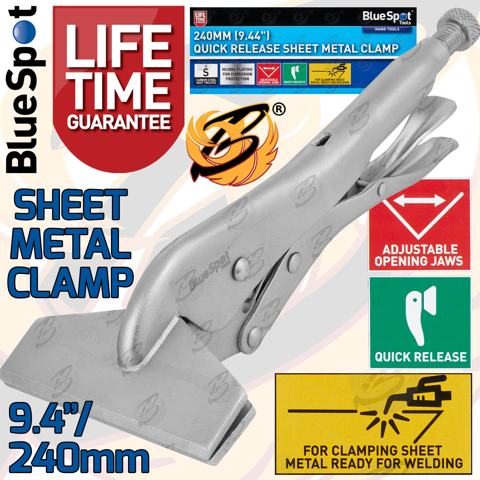 BlueSpot 240mm Quick Release Sheet Metal Clamp ( 06542 )