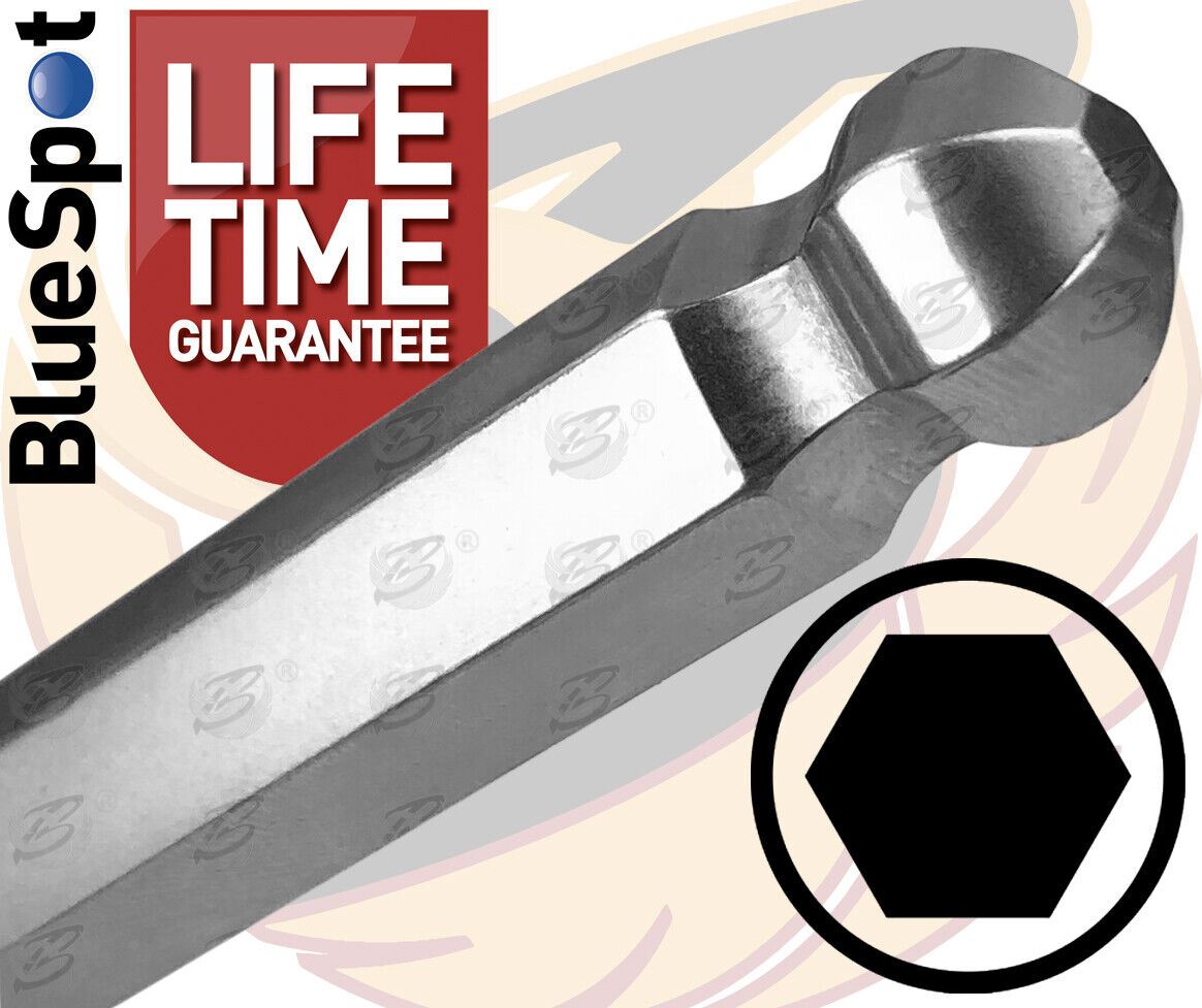 BlueSpot 10 Piece T Handle Ball Ended Hex Key Set H2 - H10 ( 12186 (HEX) )