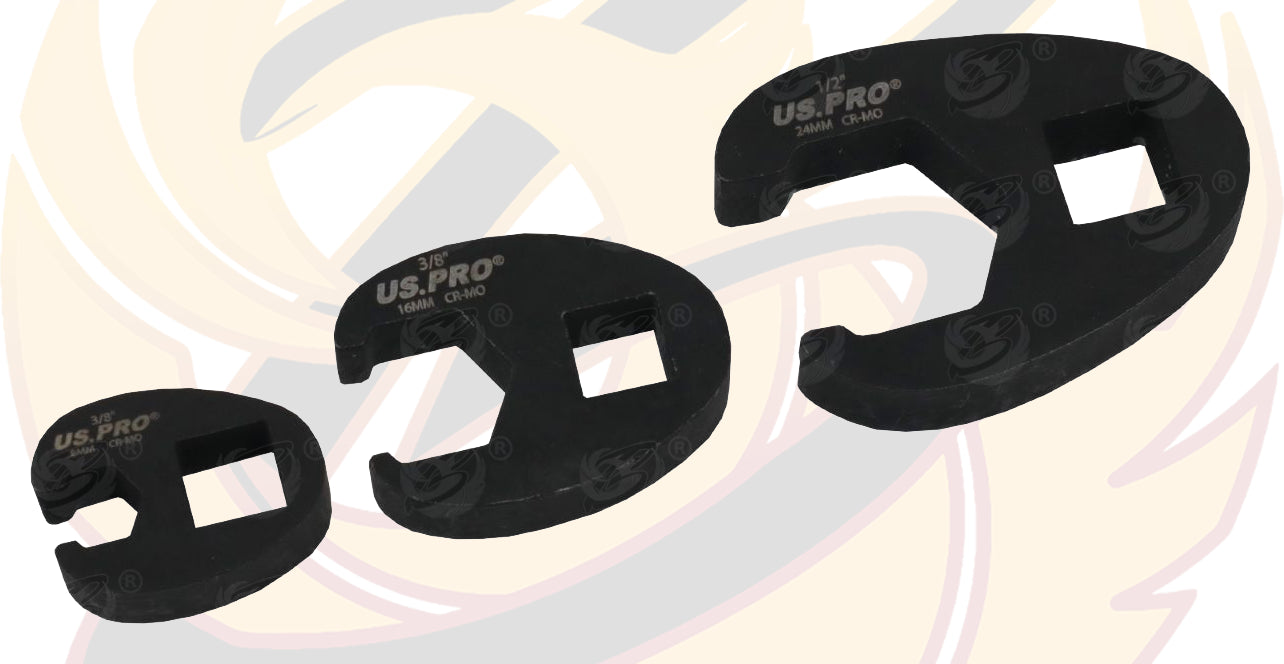 US PRO 15PC 3/8" & 1/2" DR HEAVY DUTY METRIC CROWFOOT WRENCH SET