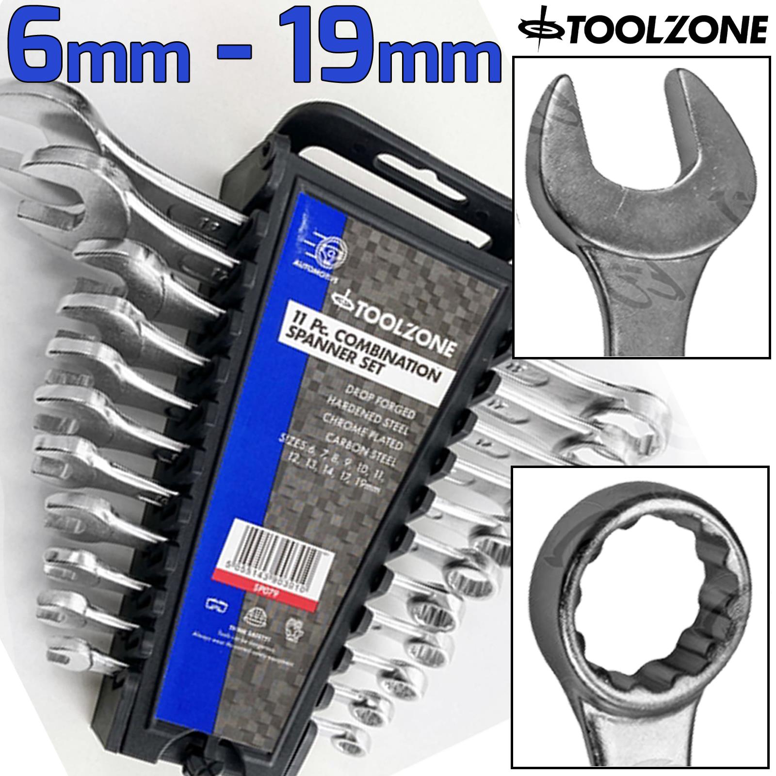 TOOLZONE 11PCS COMBINATION SPANNER SET 6MM - 19MM