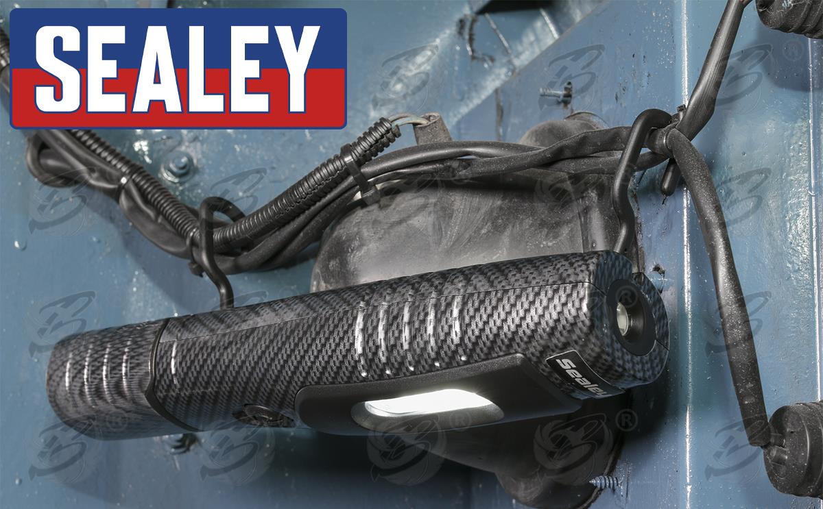 SEALEY RECHARGEABLE SMD LED LI - ION WORK LIGHT ( CARBON FIBRE )