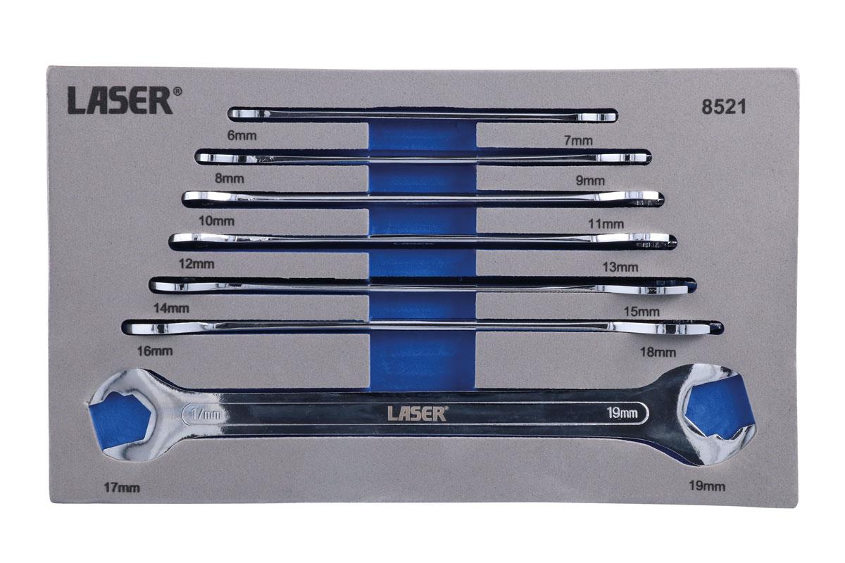 Laser 7 Piece Ultra Thin Ratcheting Action Spanners  8521