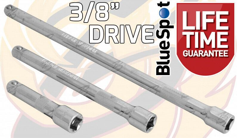 BLUESPOT 3PCS 3/8" DRIVE EXTRA LONG EXTENSION BARS 75MM - 250MM