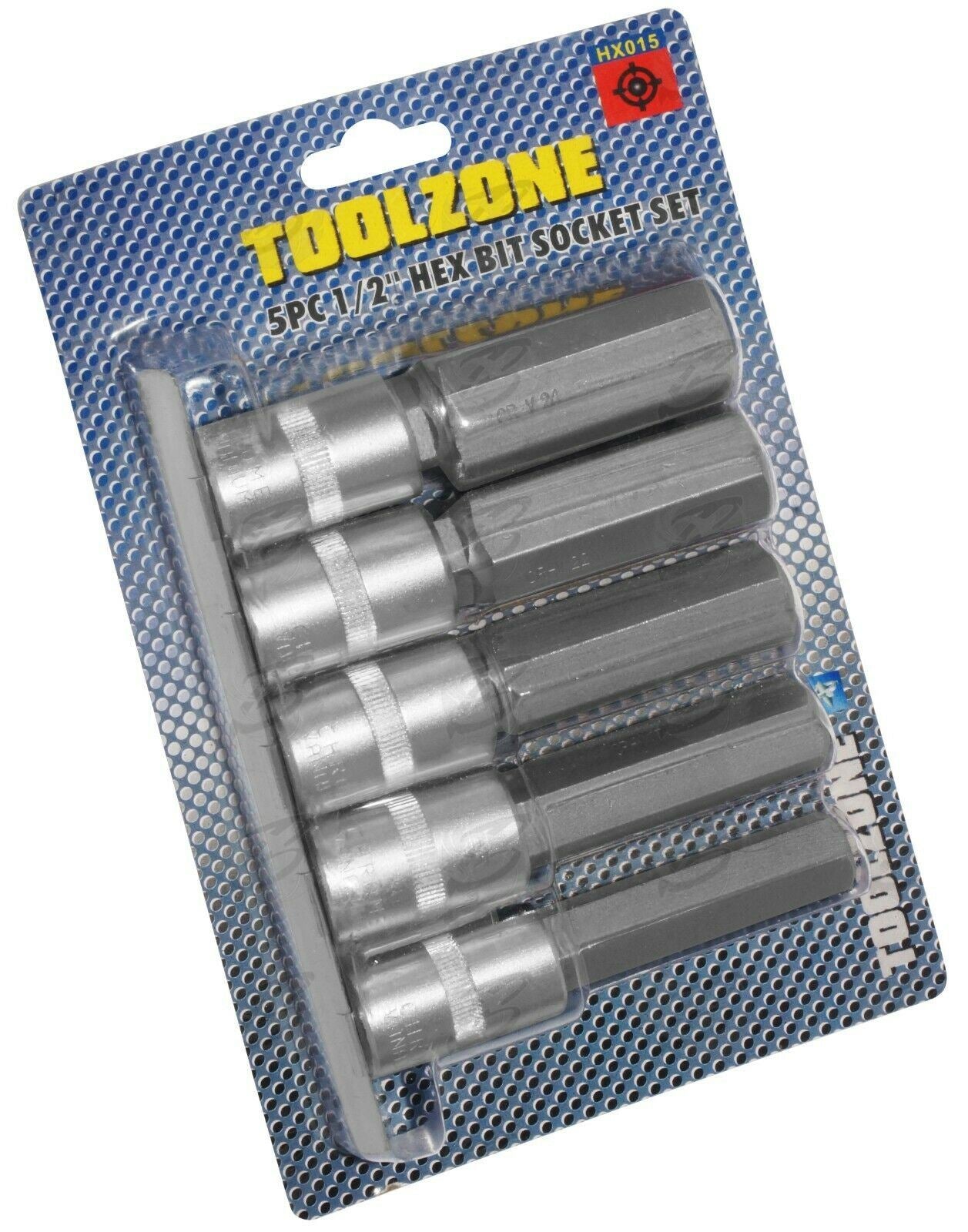 TOOLZONE 5PCS 1/2" DRIVE EXTRA LARGE HEX BIT SOCKETS H14 - H24