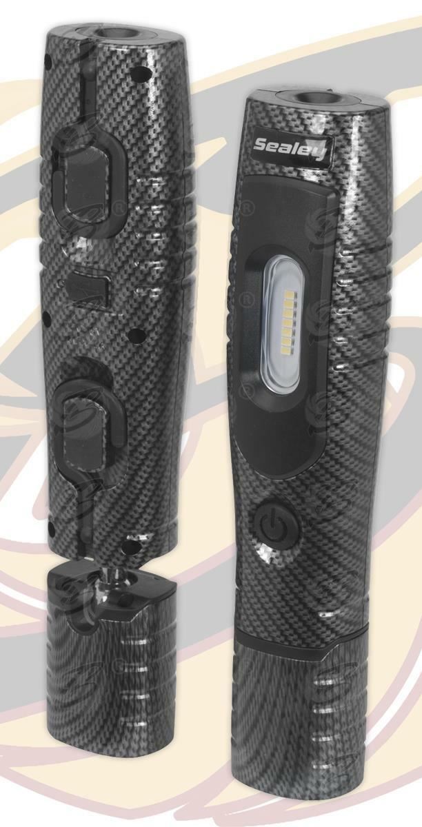 Sealey Rechargeable Smd Led Li - Ion Work Light ( Carbon Fibre ) ( LED3602CF )