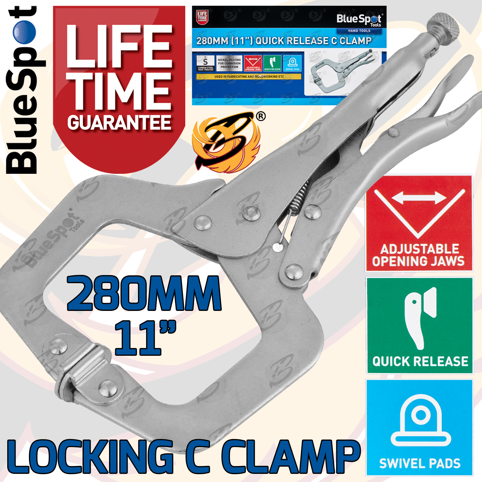 BlueSpot 280mm (11") Quick Release C Clamp ( 06544 )