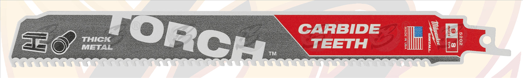 MILWAUKEE SAWZALL RECIPROCATING SAWBLADE 230mm x 8TPI TCT METAL SAW BLADES ( THE TORCH )