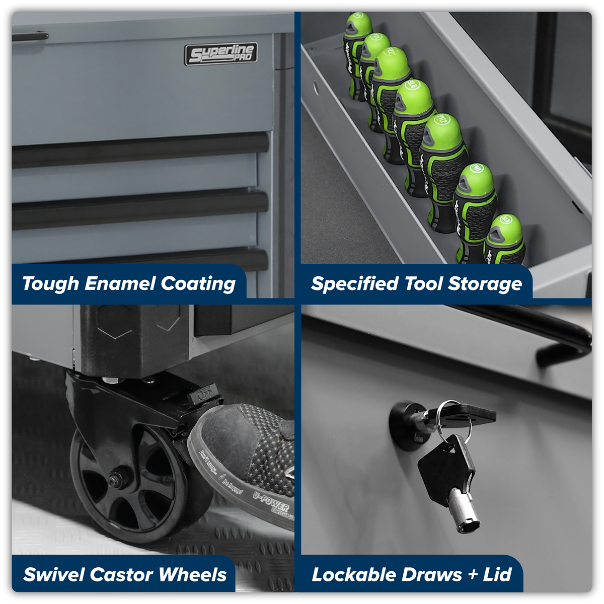 Sealey Tool Trolley 6 Drawer - Grey  AP366G