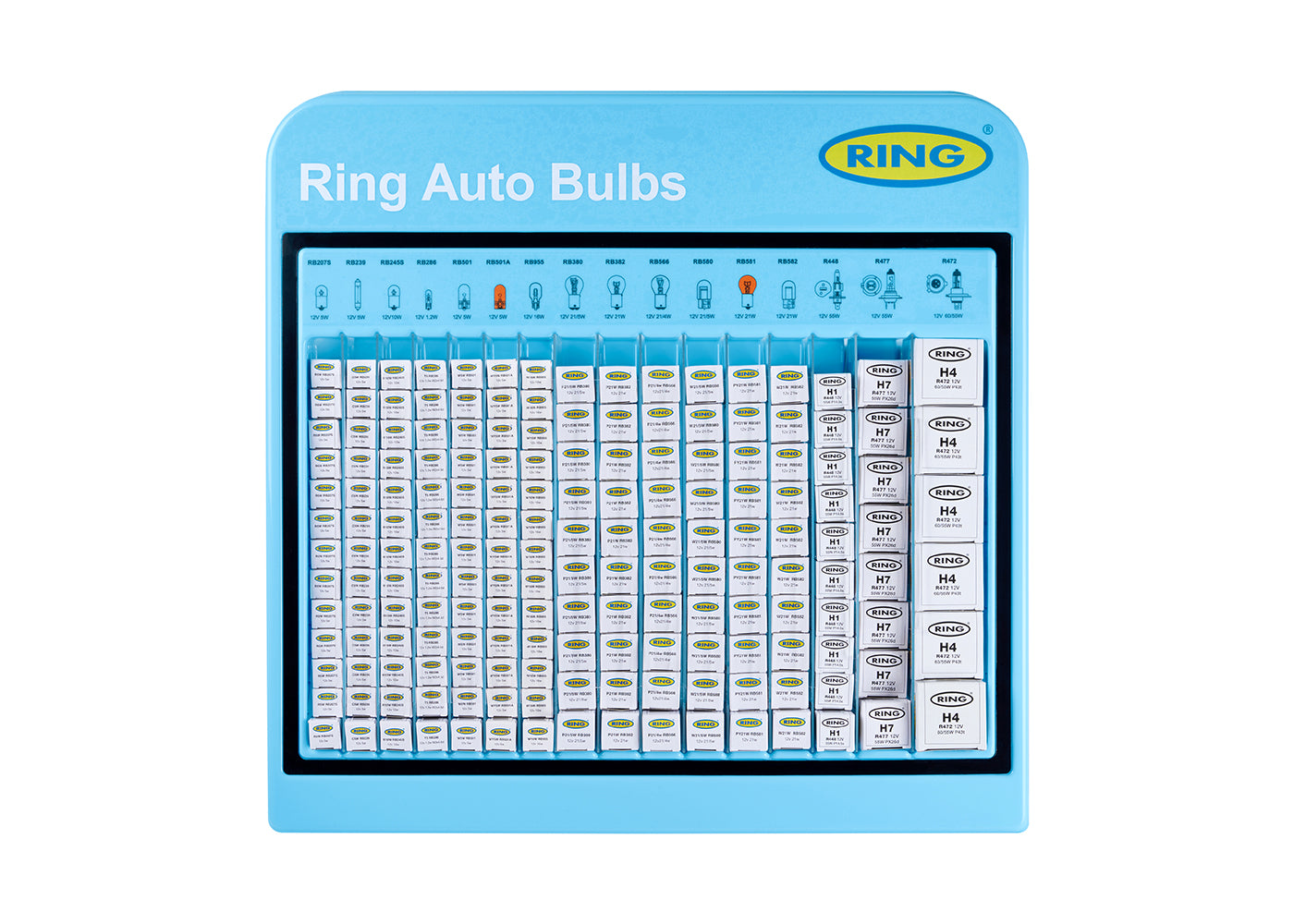 RING 12V Trade Boxed Bulb Stand Wall Mountable Display ( 175 Bulbs )  BU175