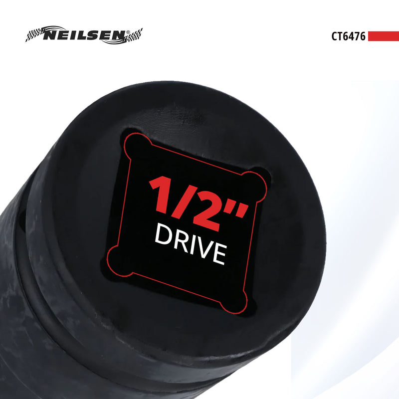 Neilsen 27mm 1/2" Drive 12 Point Deep Impact Socket ( Single ) ( CT4558 )
