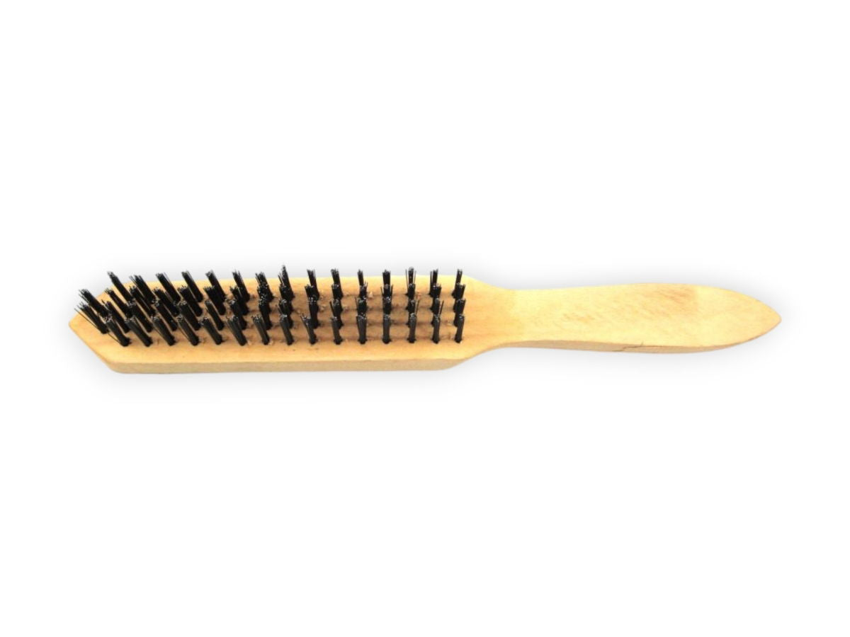 Toolzone 4 Row Wire Brush Wooden Handle  BR001