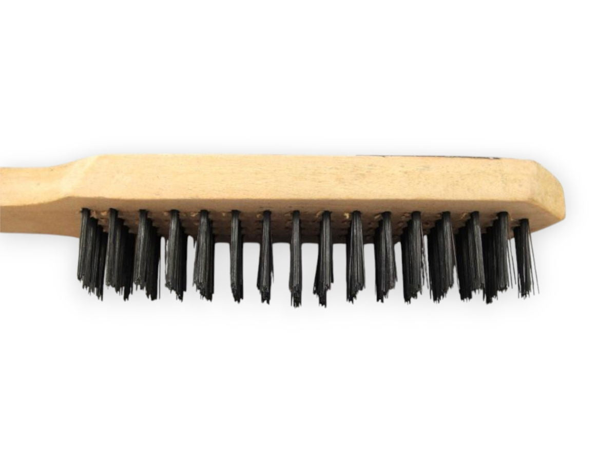 Toolzone 4 Row Wire Brush Wooden Handle  BR001