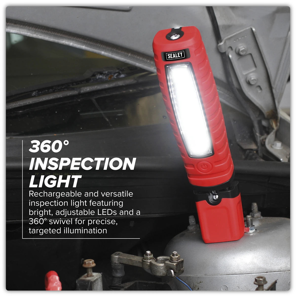Sealey Rechargeable 360° Inspection Light 14 Smd Led & 3W Smd Led Lithium-Ion  LED360R