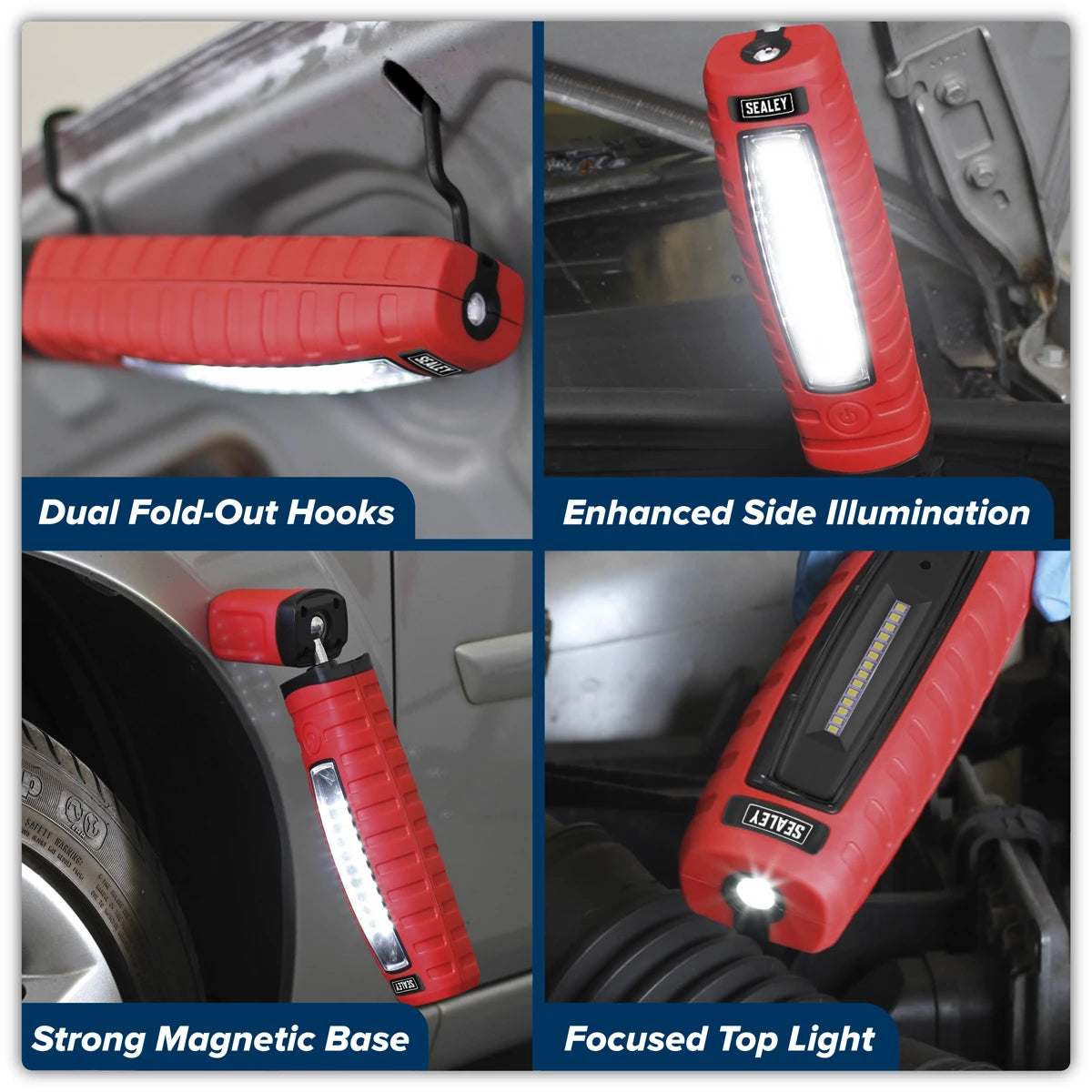 Sealey Rechargeable 360° Inspection Light 14 Smd Led & 3W Smd Led Lithium-Ion  LED360R