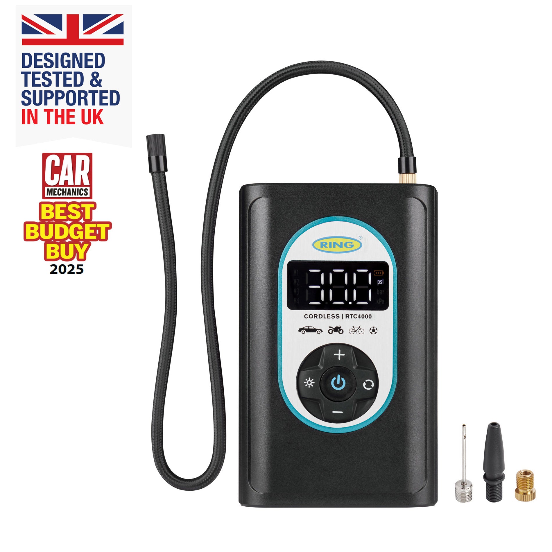 Ring Cordless Rechargeable Tyre Inflator   RTC4000