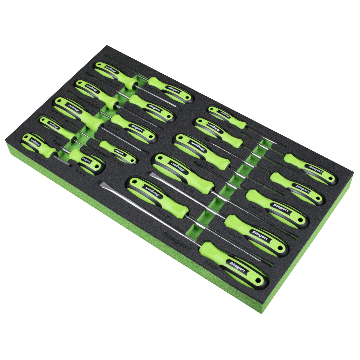 Siegen 20 Piece Magnetic Screwdrivers In EVA Foam Storage Block With A Manufacturers LifeTime Guarantee S01276
