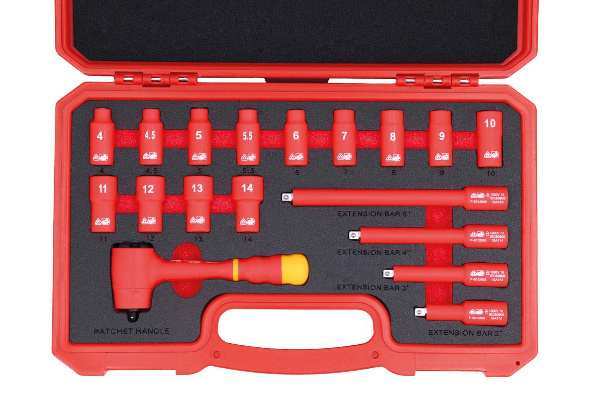 Laser 18 Piece 1/4" Drive Insulated Socket Set  6145