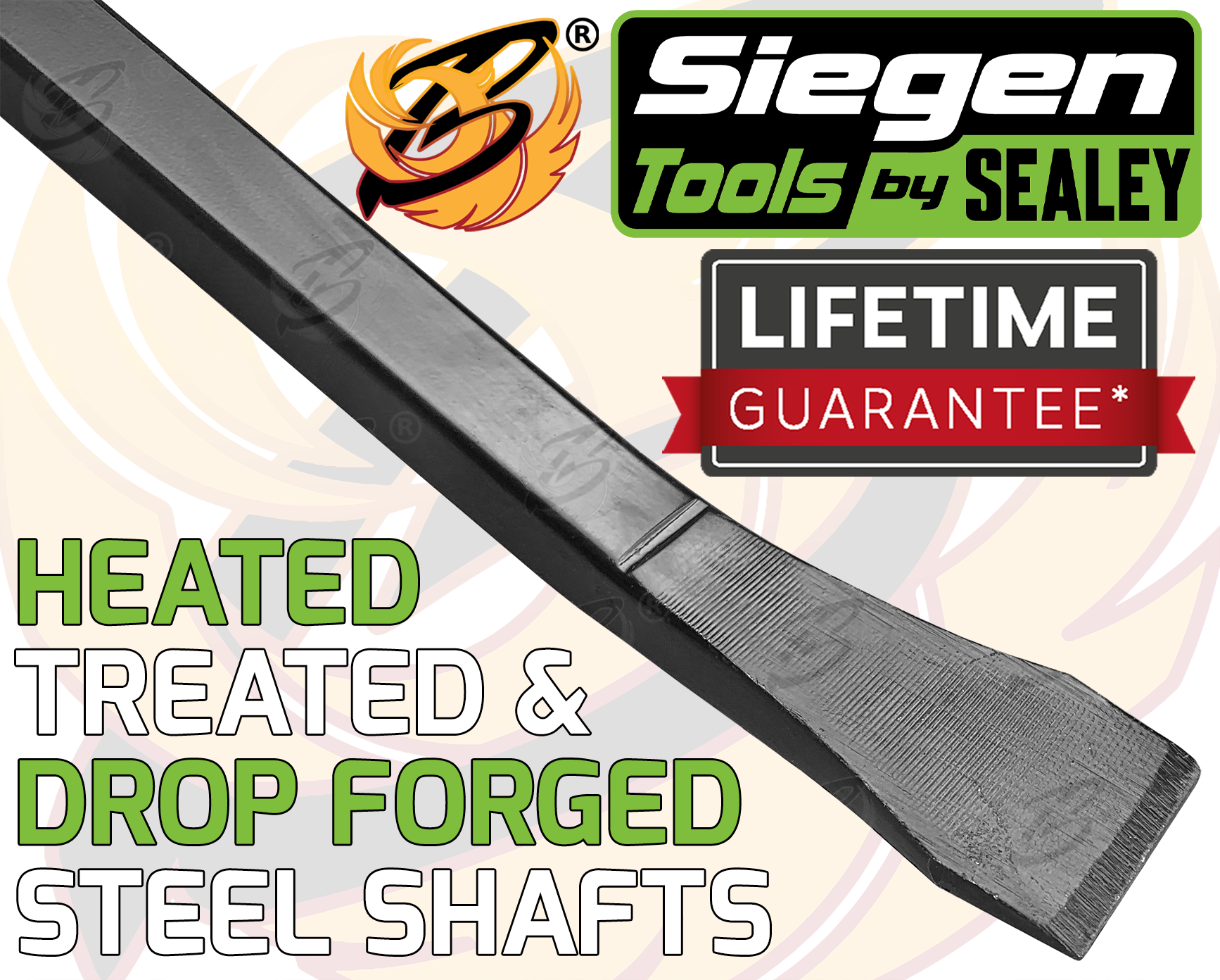 Siegen 4 Piece Pry Bar Set With Protective Guards S0557