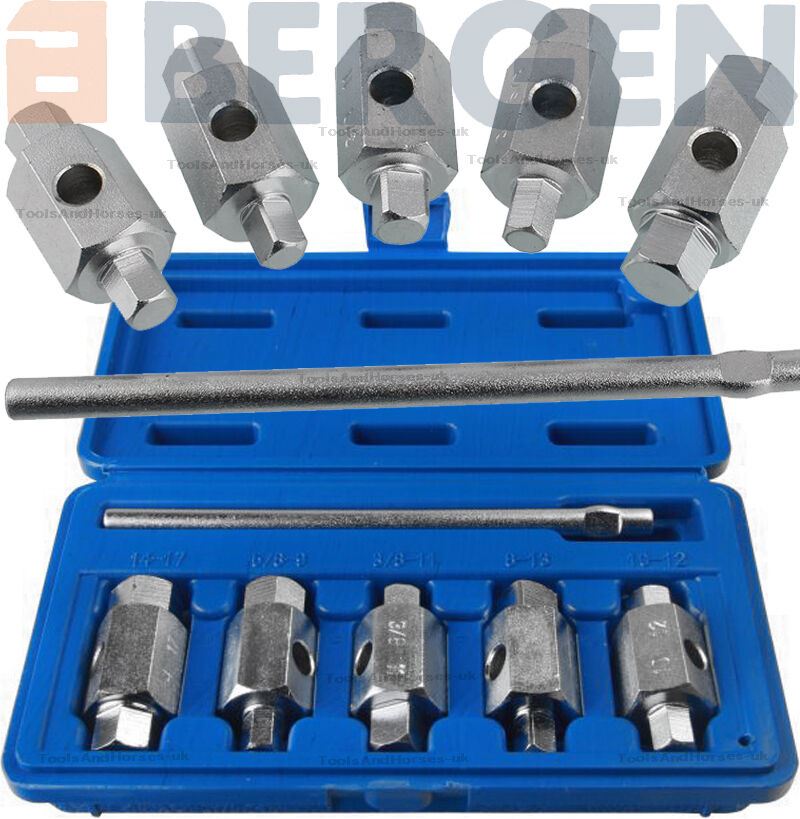 US Pro 6 Piece Double Ended Drain Plug Key Set 3231