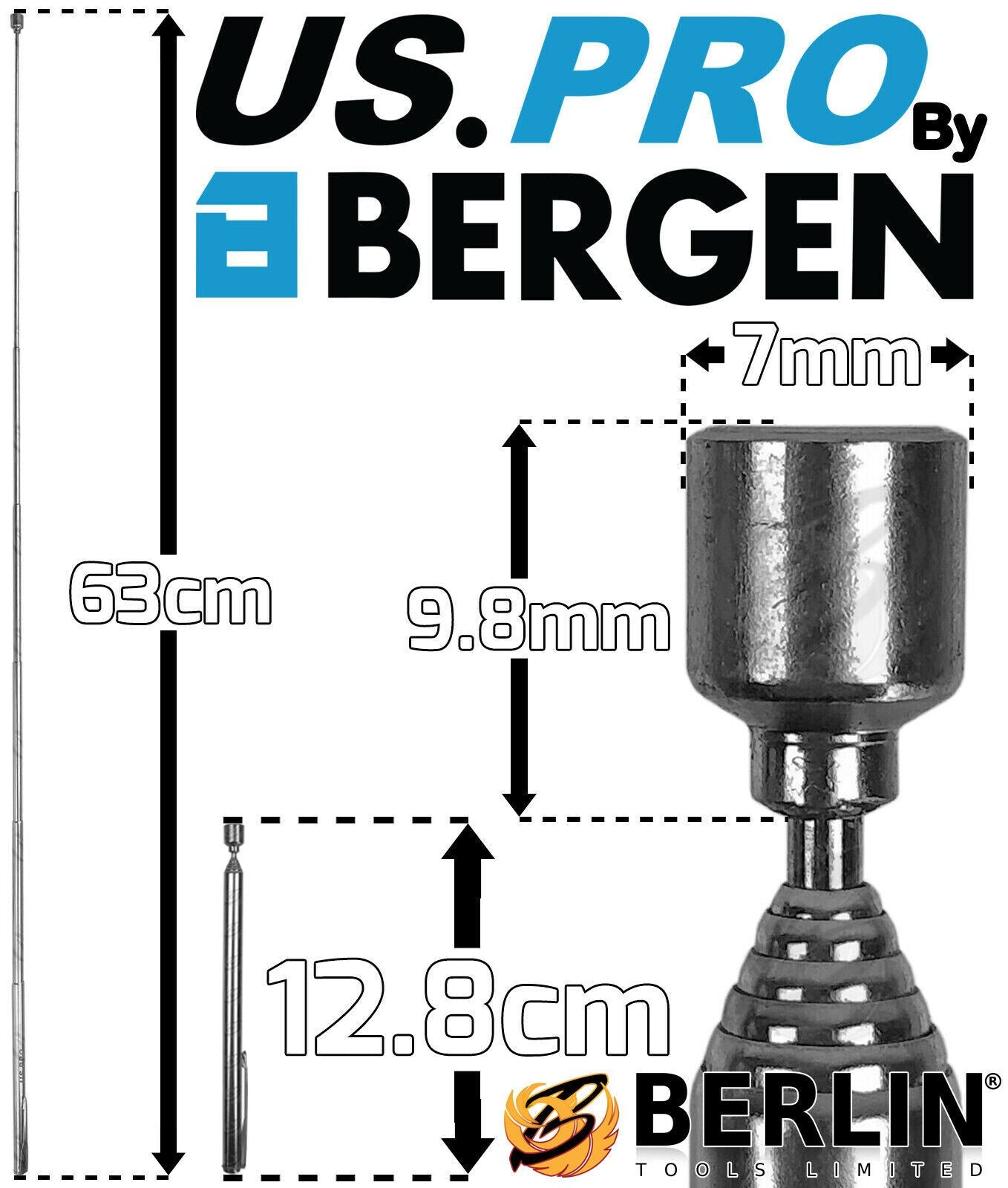 US Pro 2Lbs Magnetic Pick Up Tool ( 6727 )