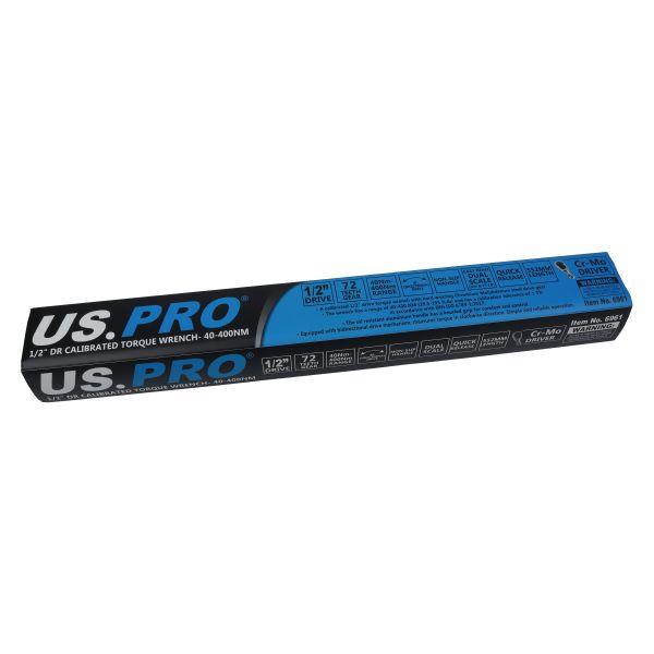 Us Pro 1/2" Dr Calibrated Torque Wrench 40-400nm (29.5-295 Ft.lb)  6961