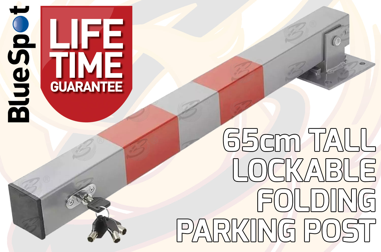 BLUESPOT LOCKABLE FOLDING PARKING POST