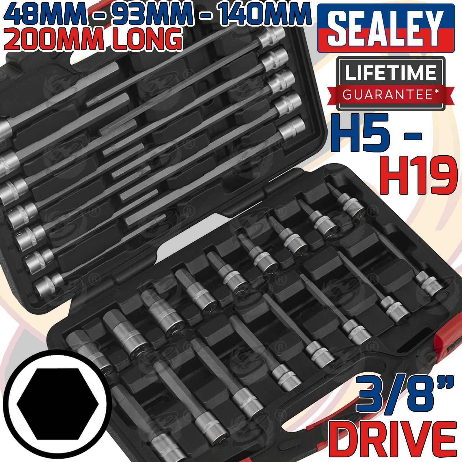 SEALEY 30PCS 3/8" DRIVE HEX BIT SOCKETS H5 - H19