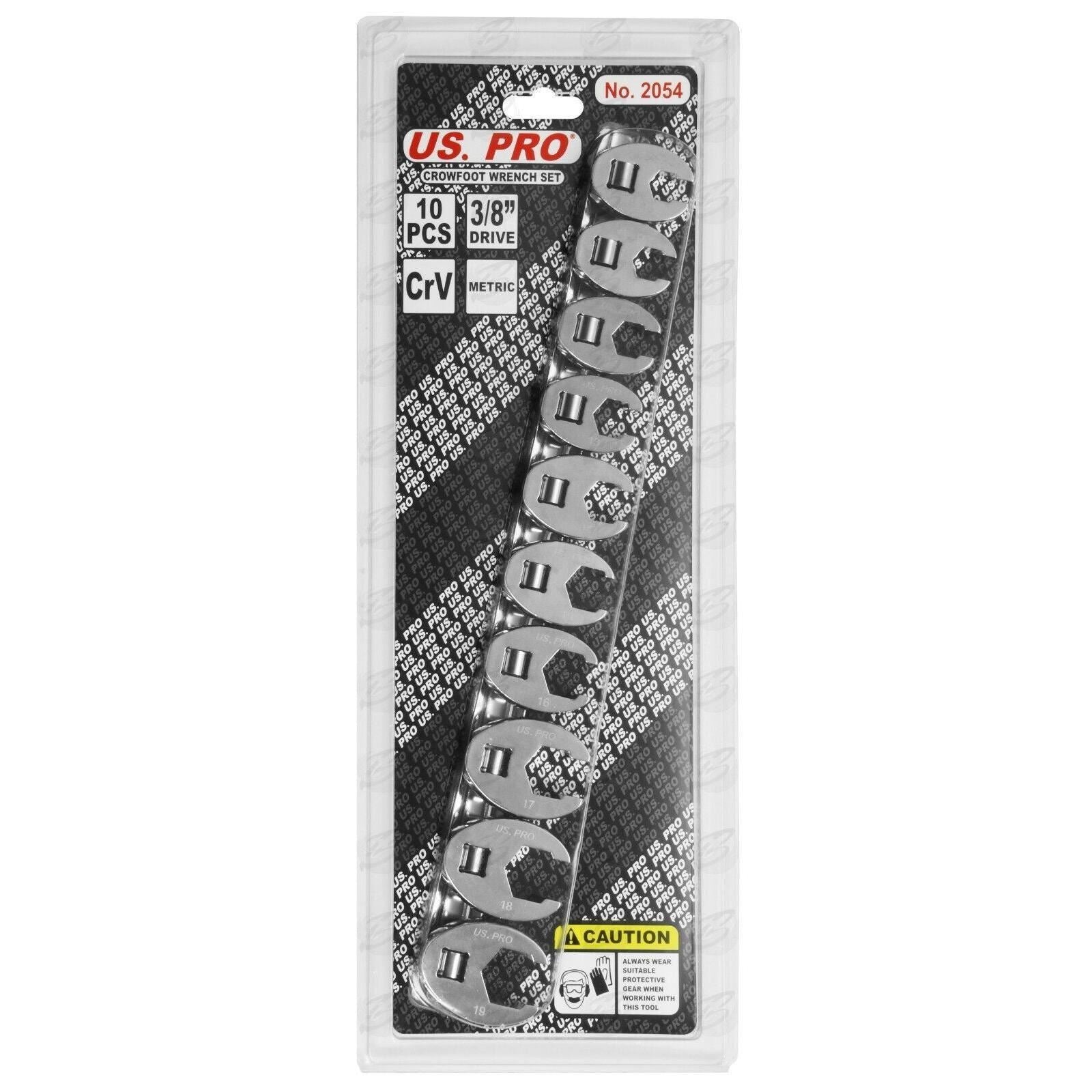 US Pro 3/8" Drive Crows Foot Spanners 10mm - 19mm 2054 / 3921