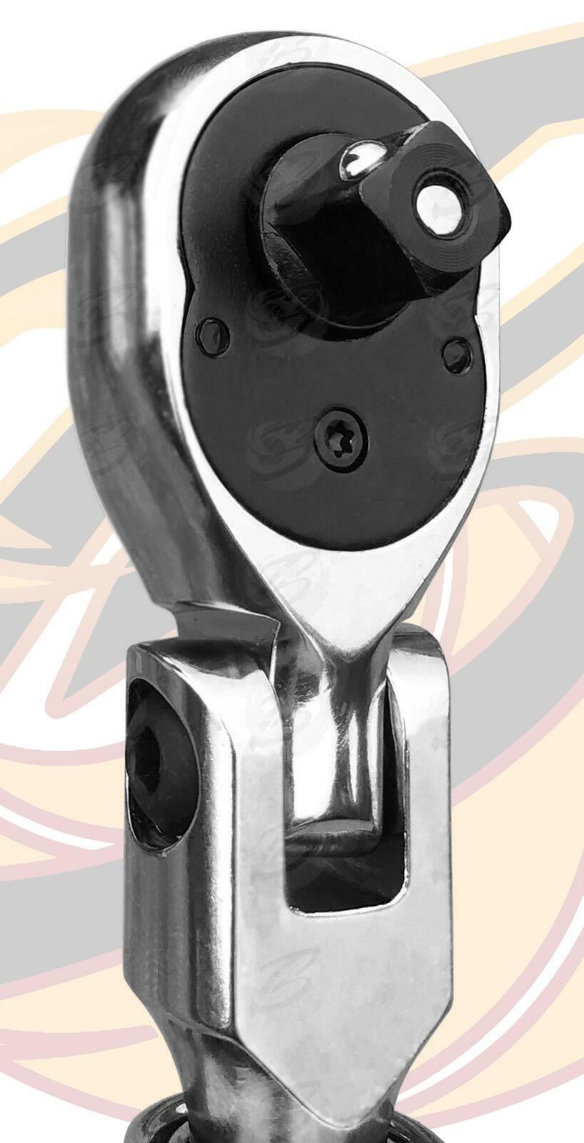 US Pro 3 Piece 1/4" & 3/8" & 1/2" Drive 72 Tooth Flexi Extendable Ratchet Handles ( 4206 )