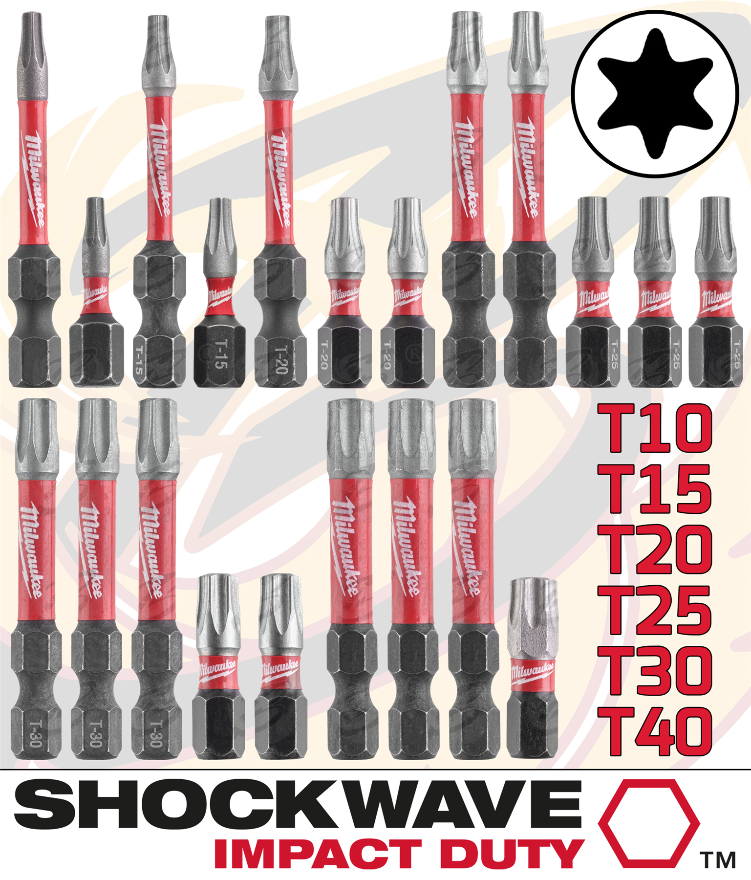 Milwaukee 38 Piece Impact Drill / Driver Bit Set ( Shockwave Impact Duty ) ( 4932492009 )