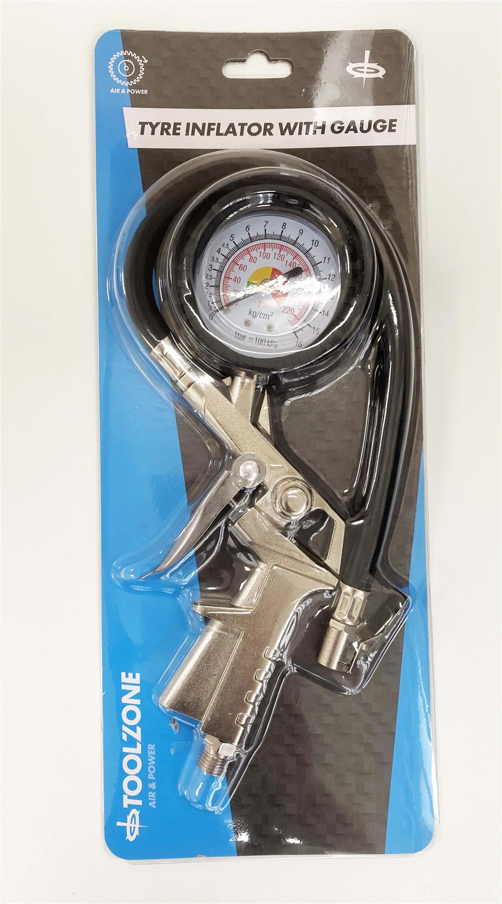 Toolzone Tyre Inflator With Dial Gauge  AT027