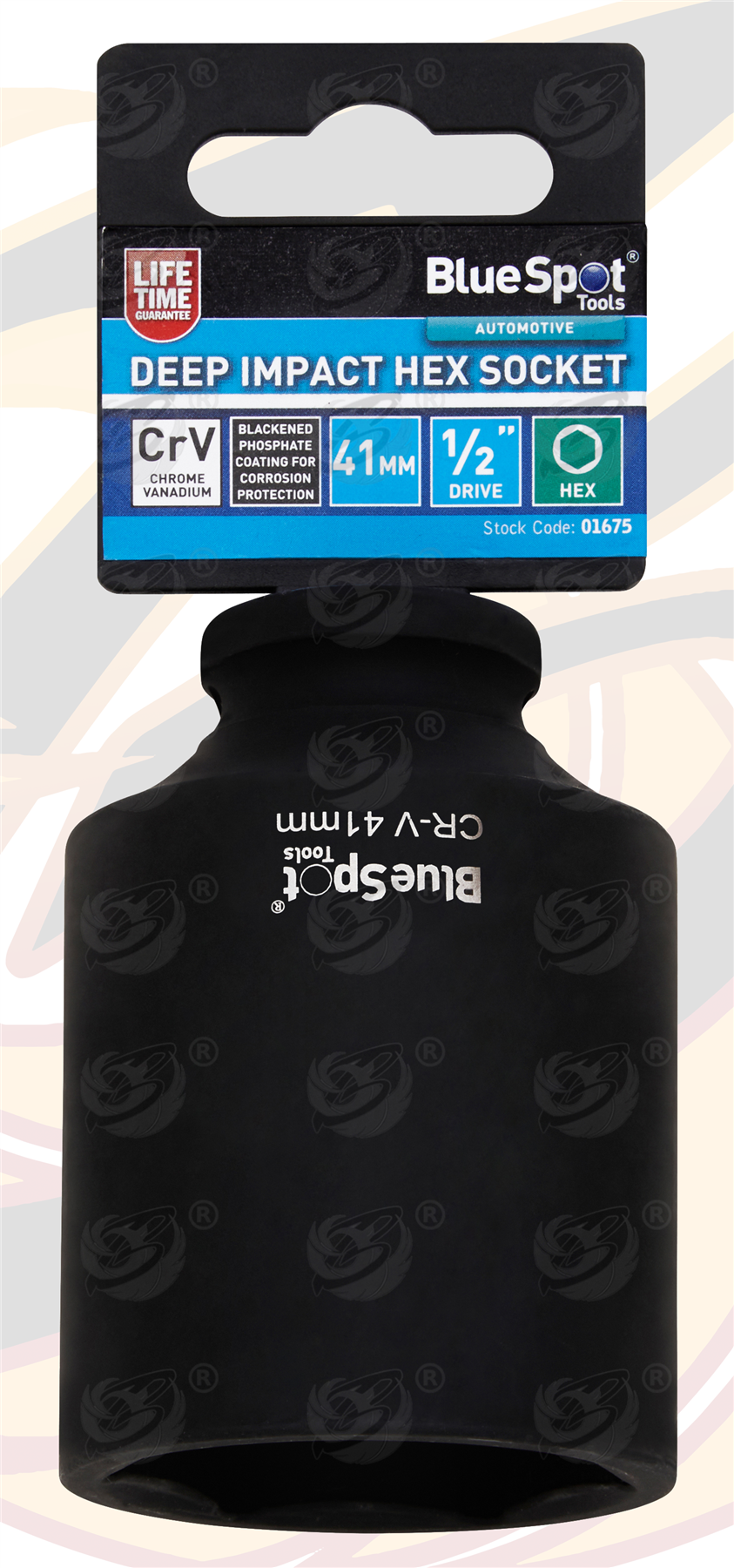 BlueSpot 41mm 1/2" Drive 6 Point Deep Impact Socket ( Single ) ( 01675 )