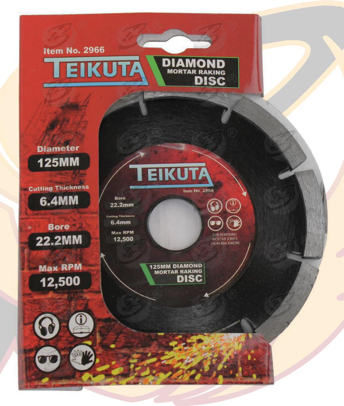 TEIKUTA 4.9" ( 125MM ) MORTAR RAKING DISC ( X 10 )