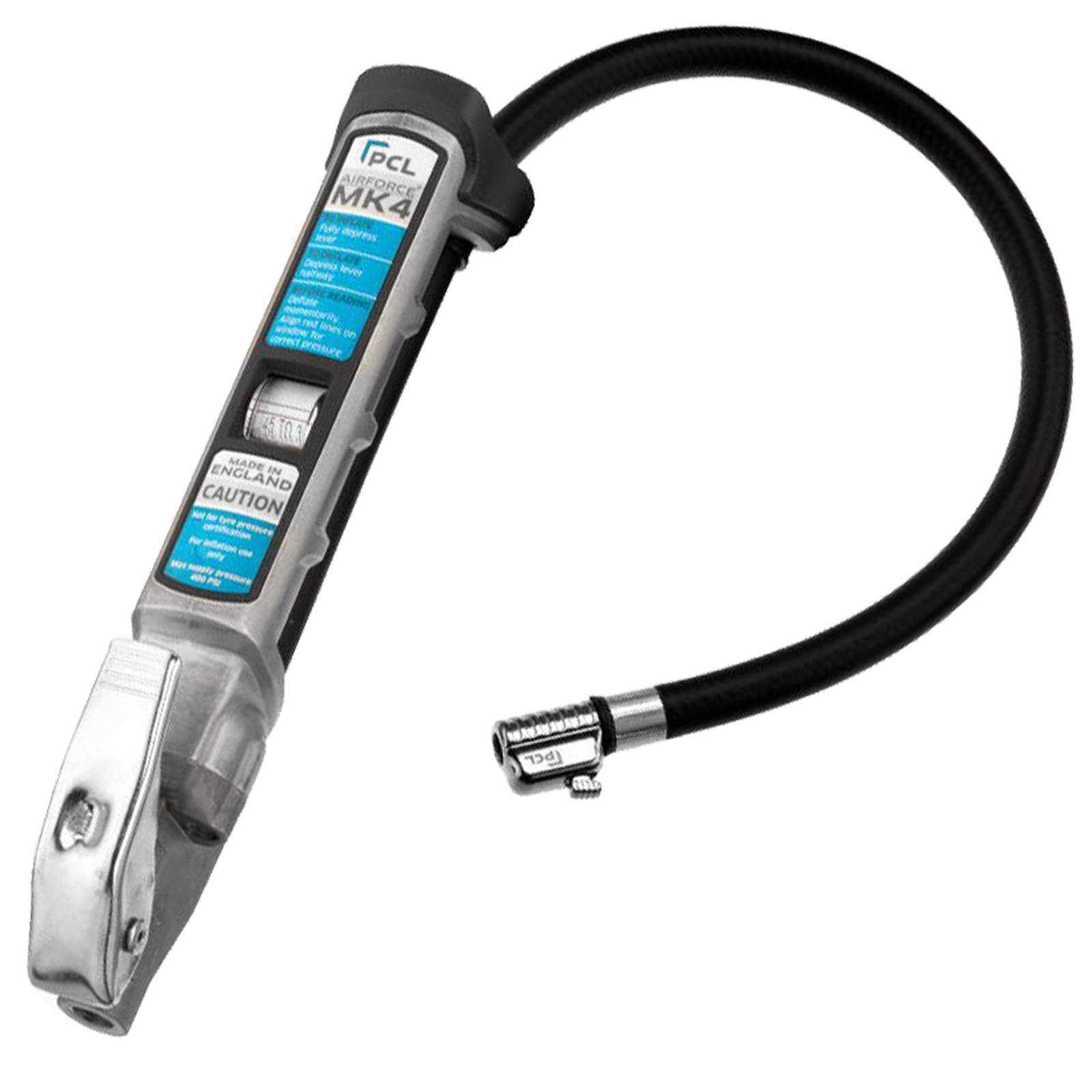 PCL Tyre Inflator With 0.53m Hose And Single Clip On Conntector ( AIRFORCE MK4 )  AFG4H04