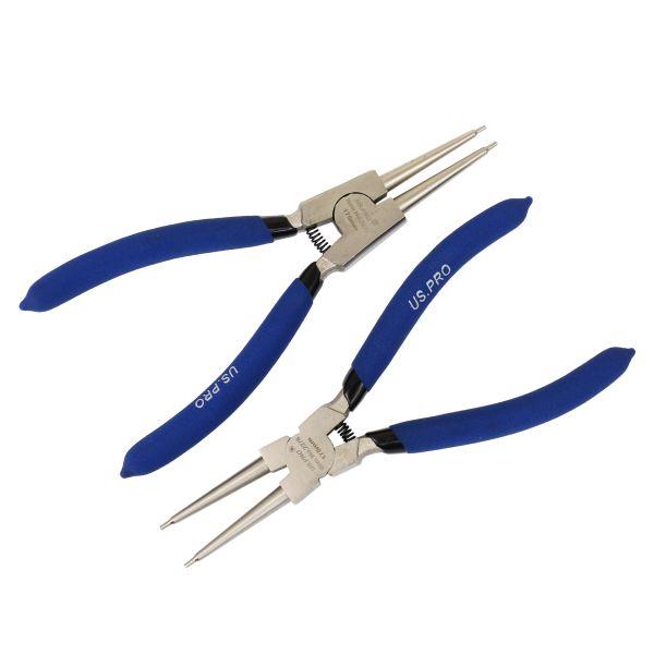 US Pro 4 Piece 7" Ni-Fe Finish Circlip Pliers Set In Zip Case  2278