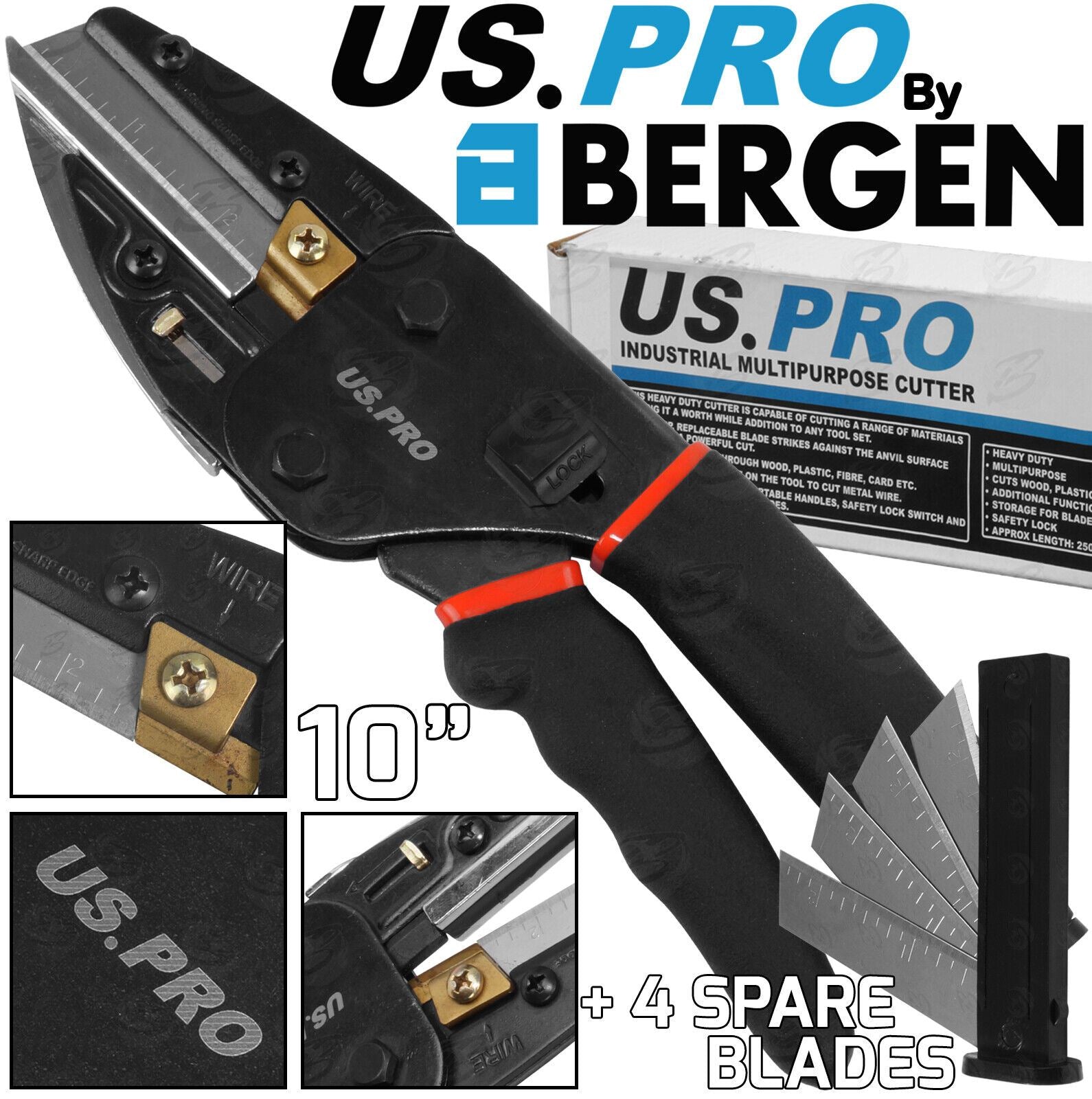 US Pro 10" Multi Purpose Industrial Cutters ( 9065 )
