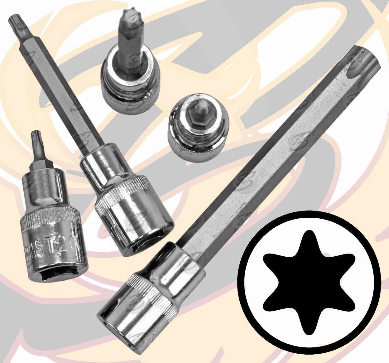US Pro 32 Piece 1/2" Drive Torx Bit Sockets T20 - T70  2294