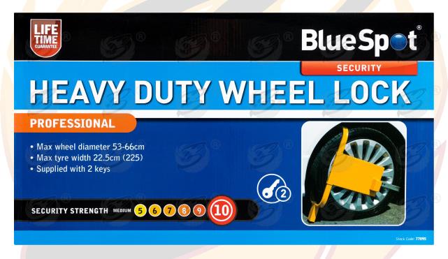 BLUESPOT HEAVY DUTY WHEEL CLAMP