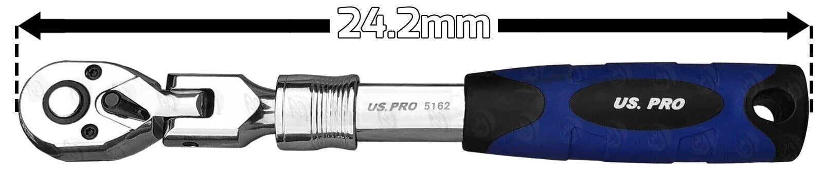 US Pro 3/8" Drive 72 Tooth Flexi Head Extendable Ratchet Handle  5162