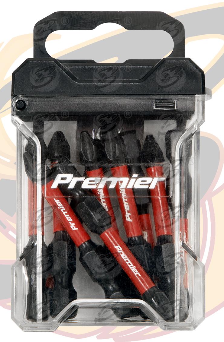 SEALEY 10PCS x PZ2 x 50mm IMPACT DRILL / DRIVER BITS