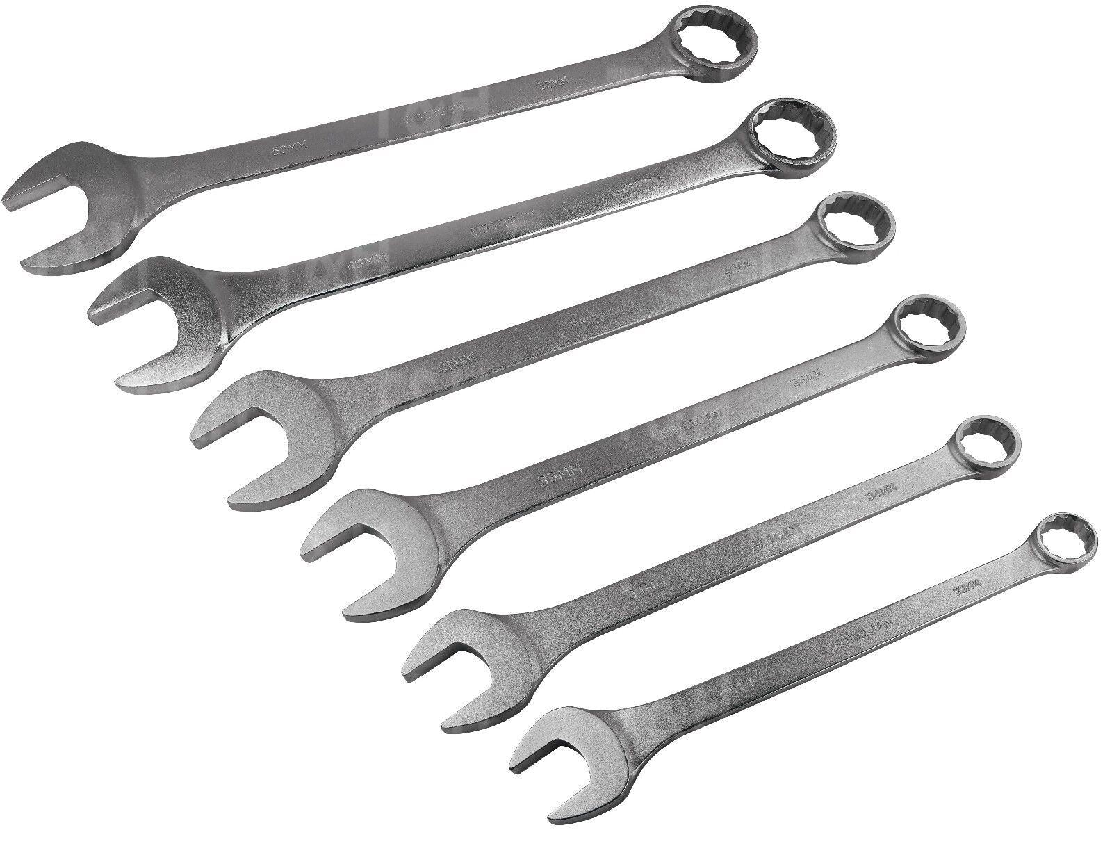 US Pro 6 Piece Jumbo Combination Spanner Set 33mm - 50mm  1866
