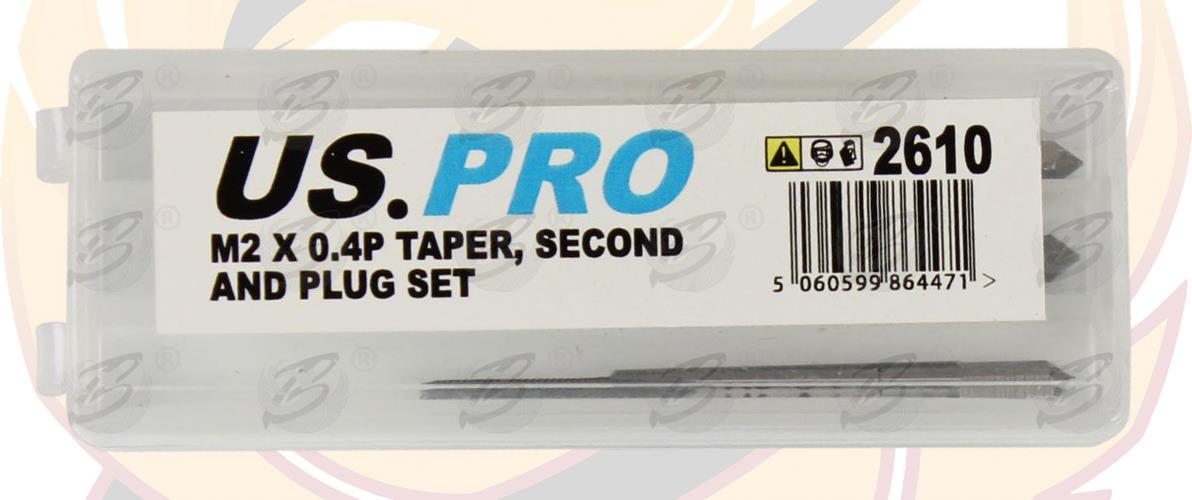US PRO M2 x 0.4P TAPER, SECOND & PLUG SET